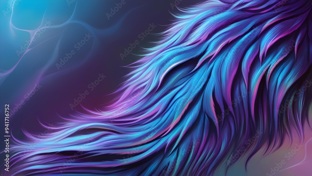a blue and purple wolf's fur on a dark background a blue and purple wolf's fur on a dark background