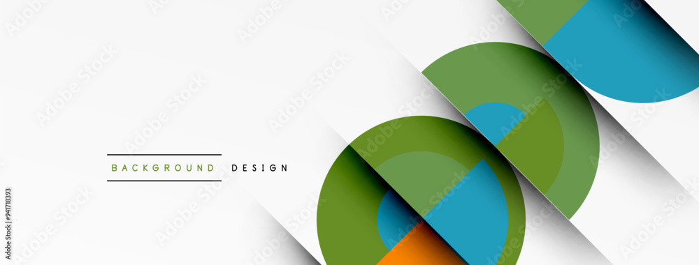 Obraz premium Geometric design abstract background - circles squares