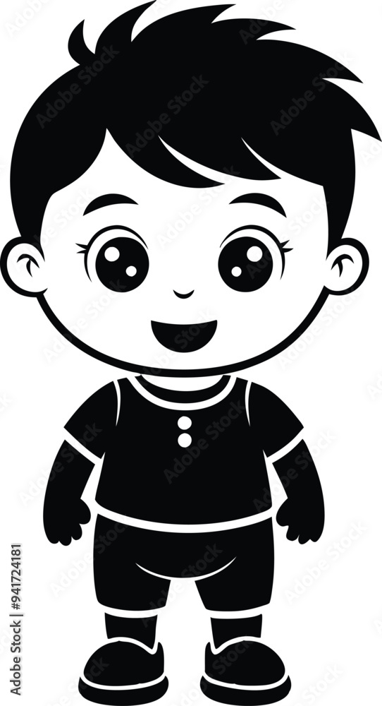 cute baby boy silhouette illustration black and white cute baby boy silhouette illustration black and white