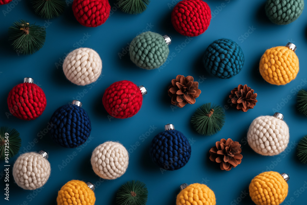 Christmas and New Year's themed DIY crafts and gifts presented in colors of deep blue, vibrant red, pale yellow, and seafoam green Christmas and New Year's themed DIY crafts and gifts presented in colors of deep blue, vibrant red, pale yellow, and seafoam green