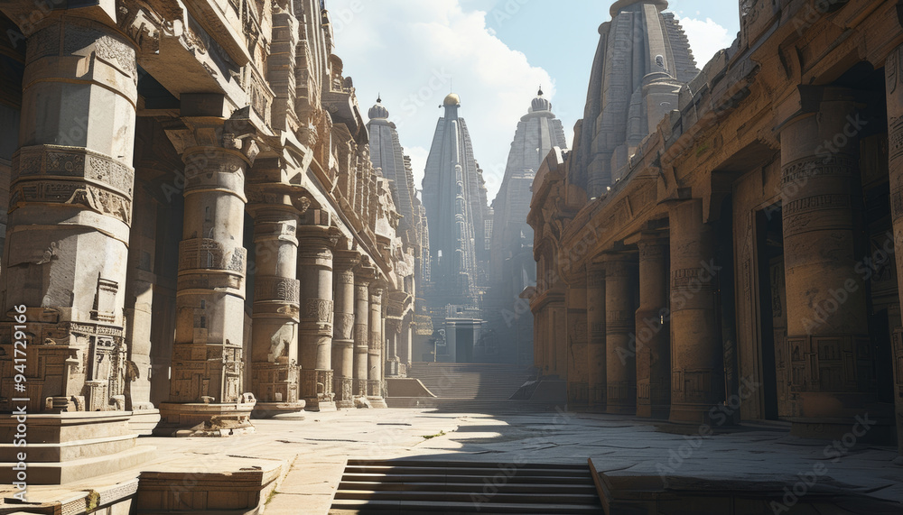 The image of a vast ancient city that has been destroyed leaves history