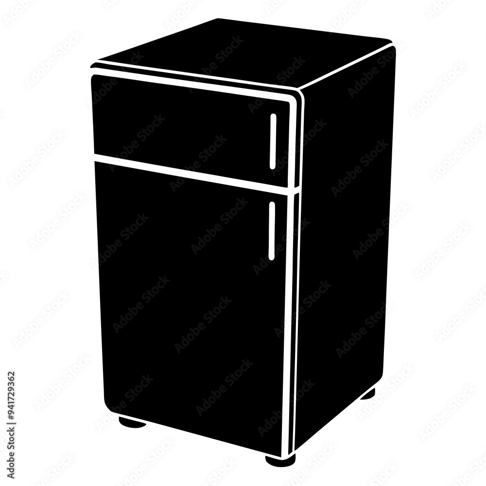 Refrigerator Silhouette Vector Design Refrigerator Silhouette Vector Design