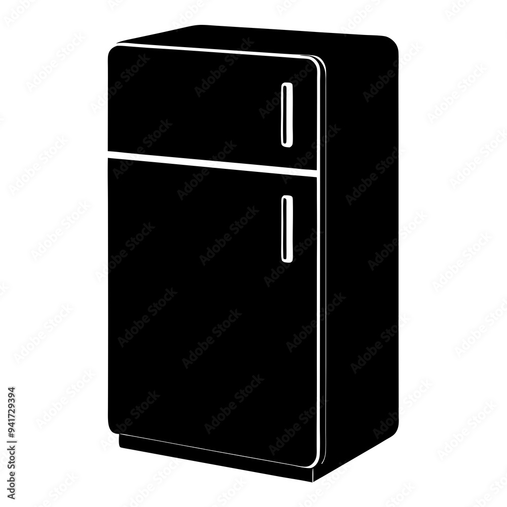 Refrigerator Silhouette Vector Design Refrigerator Silhouette Vector Design