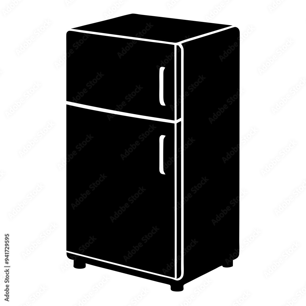 Refrigerator Silhouette Vector Design Refrigerator Silhouette Vector Design