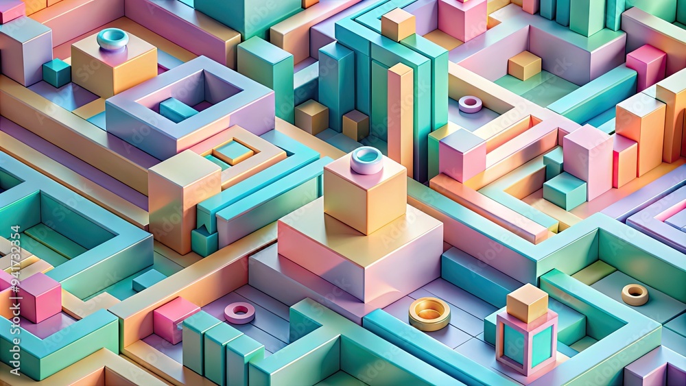 Geometric Labyrinth of Pastel: Abstract, geometric shapes in pastel colors, reflecting the playful and vibrant nature of messaging. Geometric Labyrinth of Pastel: Abstract, geometric shapes in pastel colors, reflecting the playful and vibrant nature of messaging.