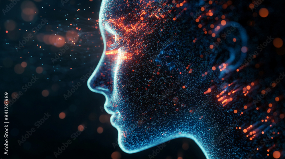 Abstract Visualization of Artificial Intelligence in Digital Form Abstract Visualization of Artificial Intelligence in Digital Form