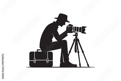 photographer cameraman silhouette illustration