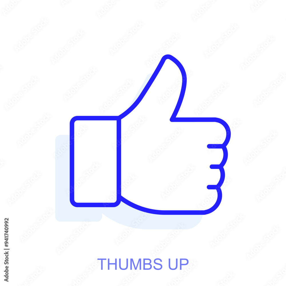 Symbol of a thumbs up. Vector illustration Symbol of a thumbs up. Vector illustration