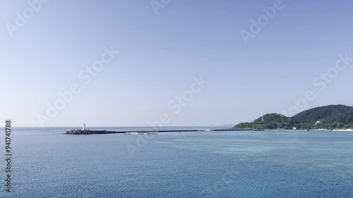 Sea view from the boat Okinawa Iheya Island