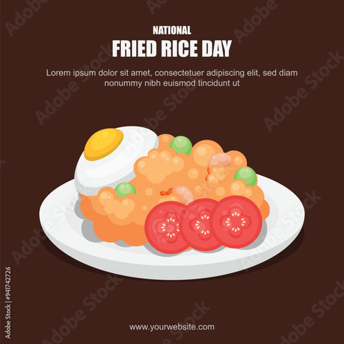 National Fried Rice Day background.
