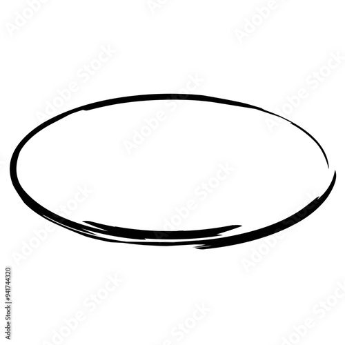 Aesthetic black oval frame