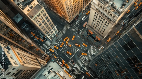 The busy city intersection