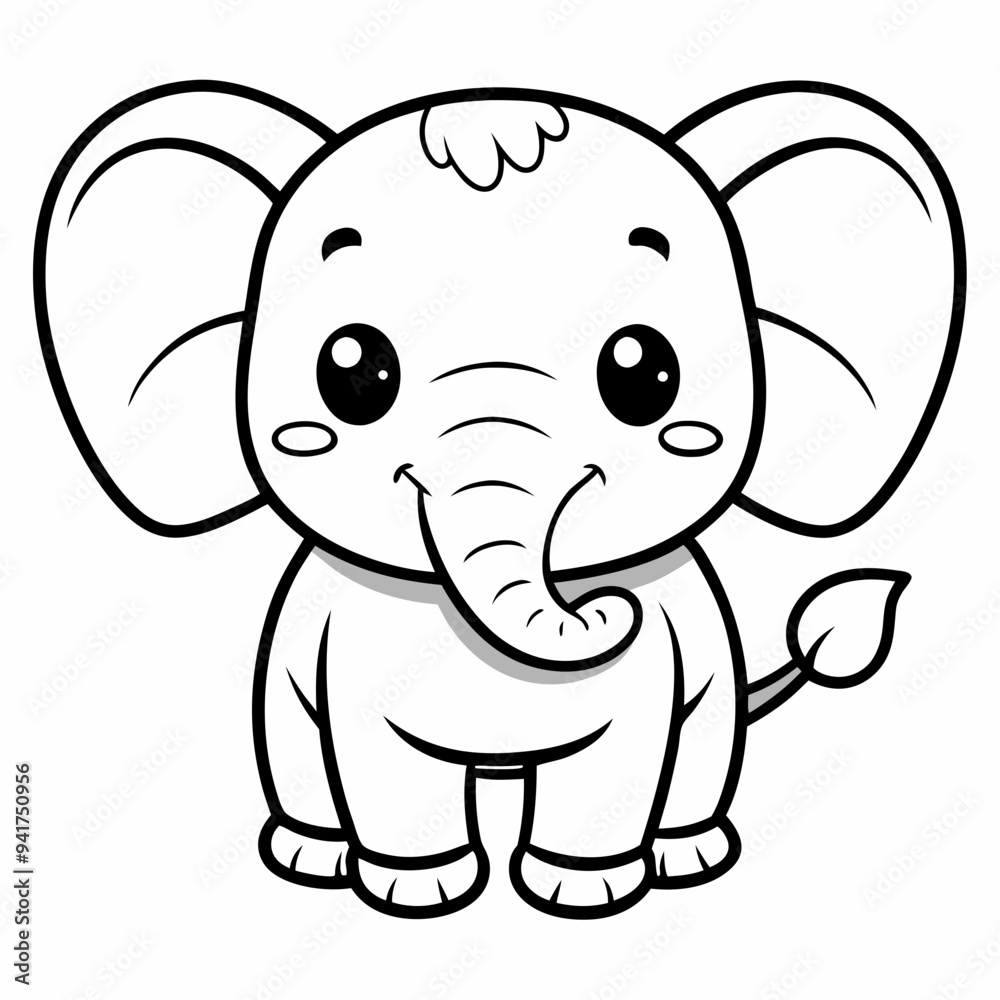 Elephant Silhouette Black Vector