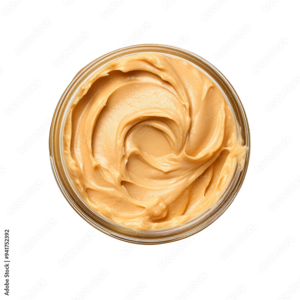 Peanut Butter Top View Isolated on a Transparent Background Peanut Butter Top View Isolated on a Transparent Background