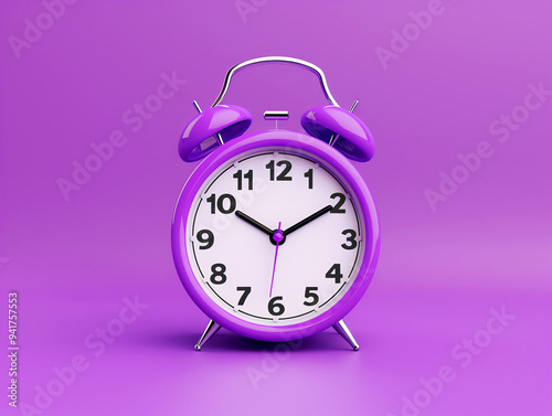 purple alarm clock, AI generated