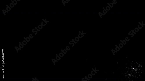 Monochromatic animation of white grunge pencil scribble doodle lines on black background. Low frame rate effect. 4K Overlay Seamless loop.