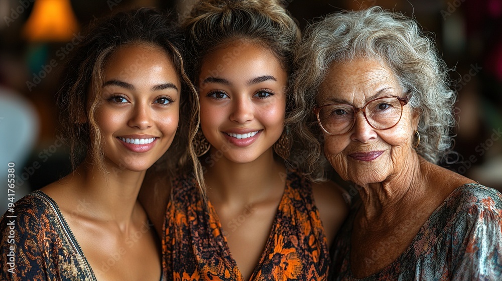 grandmother at home with teenage girl mother.stock image grandmother at home with teenage girl mother.stock image