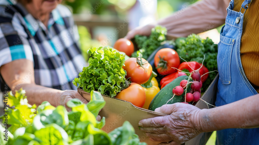 Fototapeta premium Giving Box Full of Fresh Vegetables