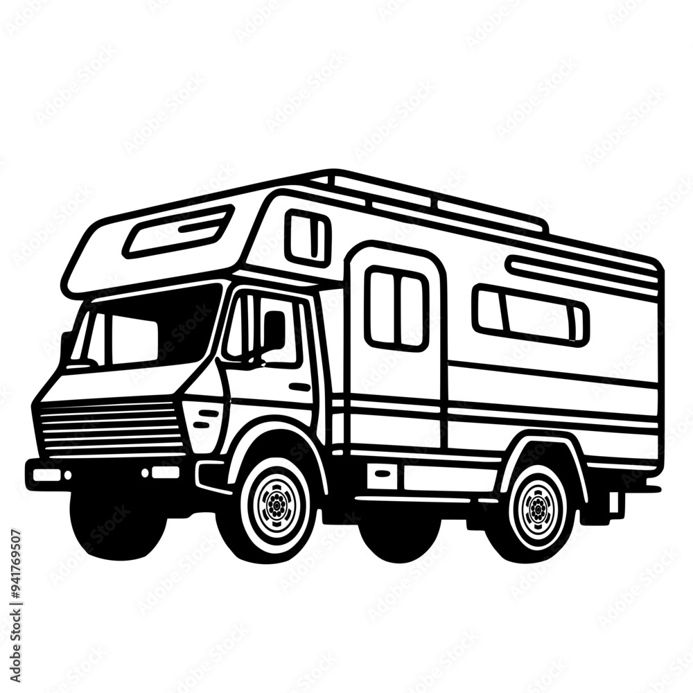 Motorhome truck, travelling caravan   truck 