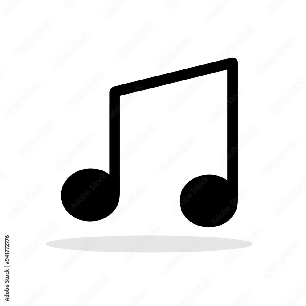 Music icon. Music note icon. Musical note in flat design. Vector illustration. Music icon. Music note icon. Musical note in flat design. Vector illustration.