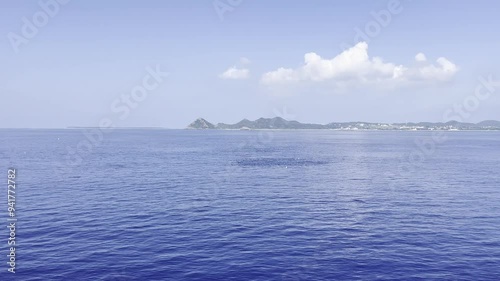 Sea view from the boat Okinawa Iheya Island