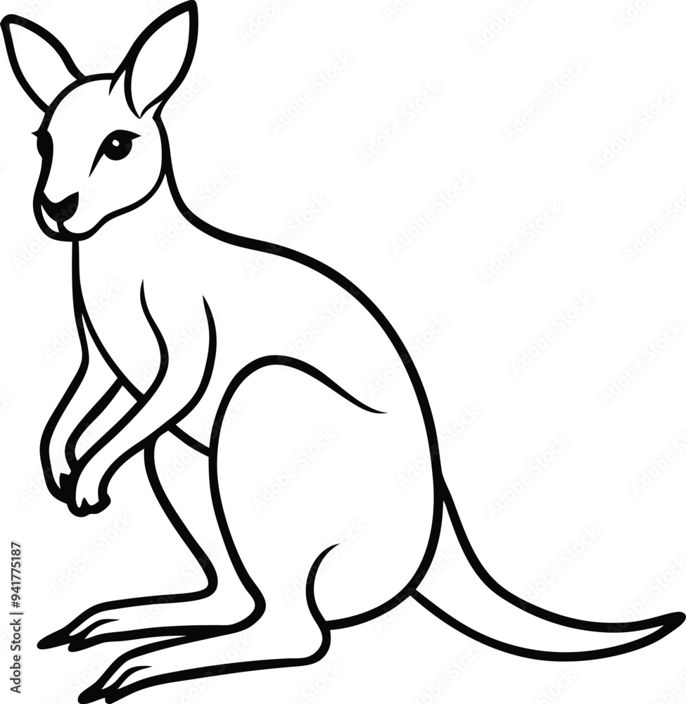 Sweet kangaroo line illustration perfect for kids to color their own creative touch to the design
Sweet kangaroo line illustration perfect for kids to color their own creative touch to the design