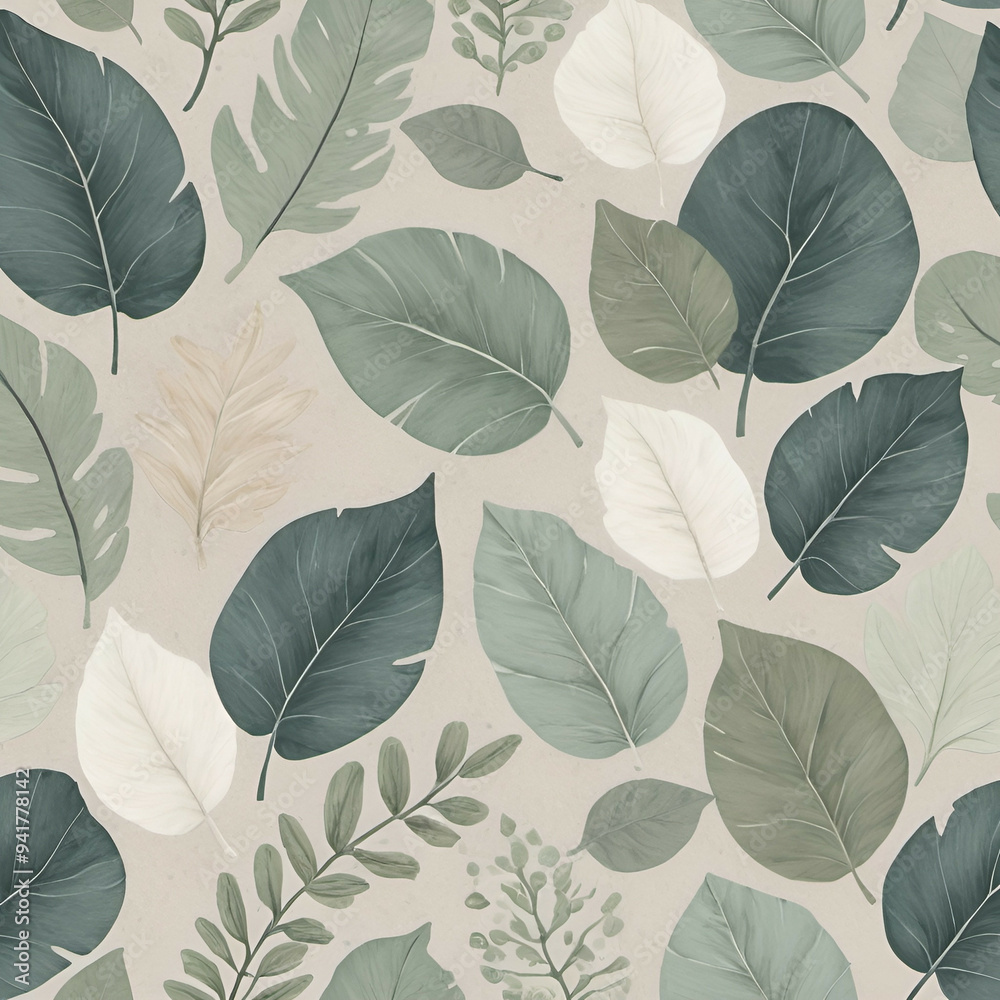 Fototapeta premium Serene Green Nature Backgrounds: Calming Natural Tones for Modern Designs