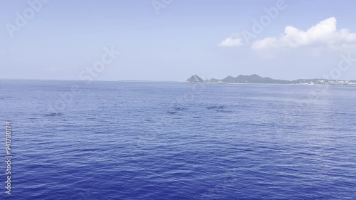 Sea view from the boat Okinawa Iheya Island