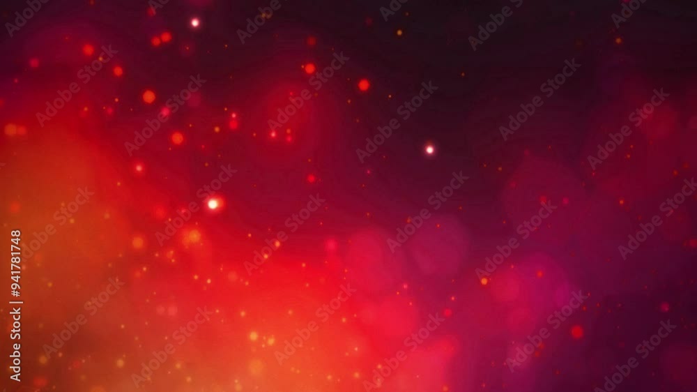 Red Particle Cloud Rising 4K loop features lights and particles floating up very quickly in a dark red atmosphere in a loop.