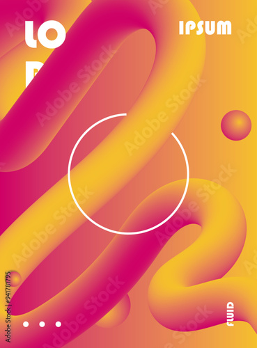 colorful fluid gradient background , Fluid tubes photo