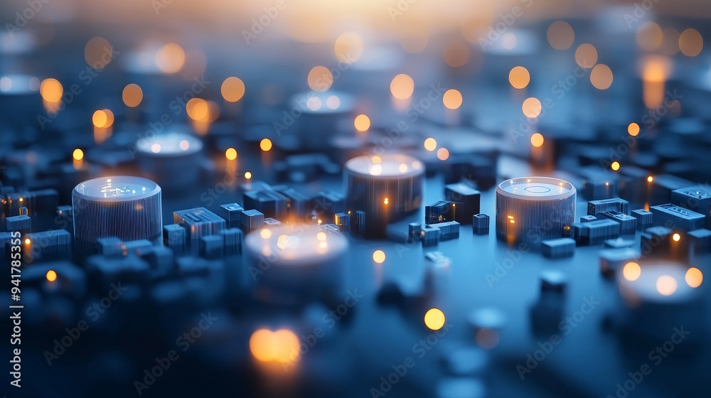 Air quality monitoring, smart city sensors, 3D illustration Air quality monitoring, smart city sensors, 3D illustration