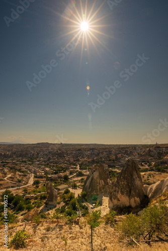 Obraz na płótnie Majestic Landscape of Cappadocia with Sunlit Rock Formations w salonie