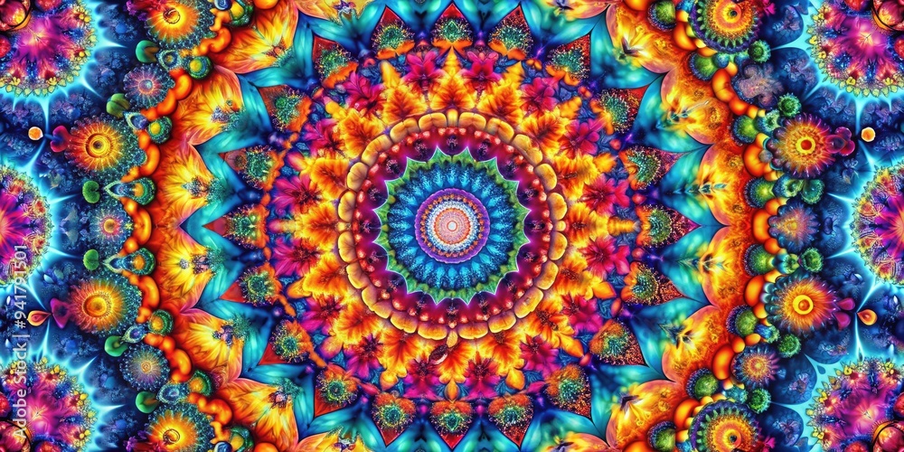 Kaleidoscopic Extravaganza: Patterned, psychedelic, hypnotic Kaleidoscopic Extravaganza: Patterned, psychedelic, hypnotic