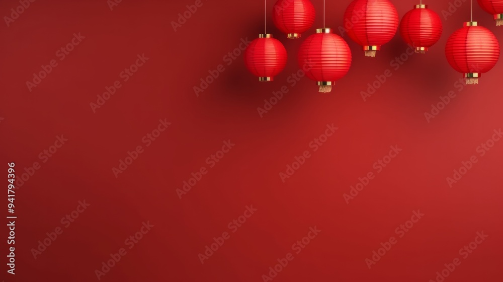 Red Lantern for Lunar New Year Celebration and Mid-autumn festival. Neural network ai generated art Red Lantern for Lunar New Year Celebration and Mid-autumn festival. Neural network ai generated art