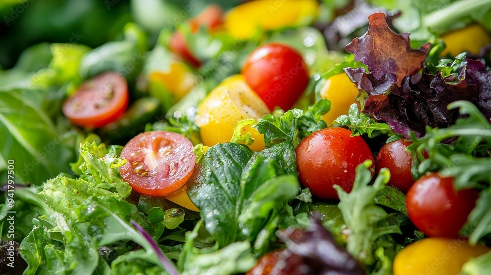 Fresh Salad with Cherry Tomatoes and Yellow Peppers. Fresh Salad with Cherry Tomatoes and Yellow Peppers.