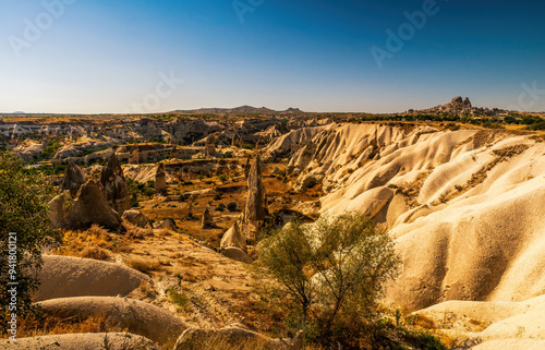 Obraz na płótnie Majestic Landscape of Cappadocia's Unique Rock Formations w salonie