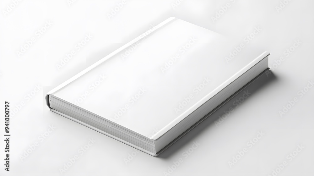 Minimalist Notebook: A closed, plain white notebook with a smooth cover, lying flat on a white background, with subtle shadowing for a clean aesthetic.
Minimalist Notebook: A closed, plain white notebook with a smooth cover, lying flat on a white background, with subtle shadowing for a clean aesthetic.