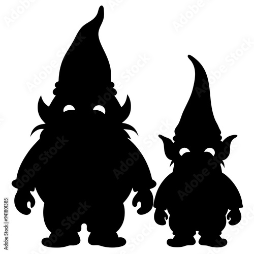 gnomes silhouette