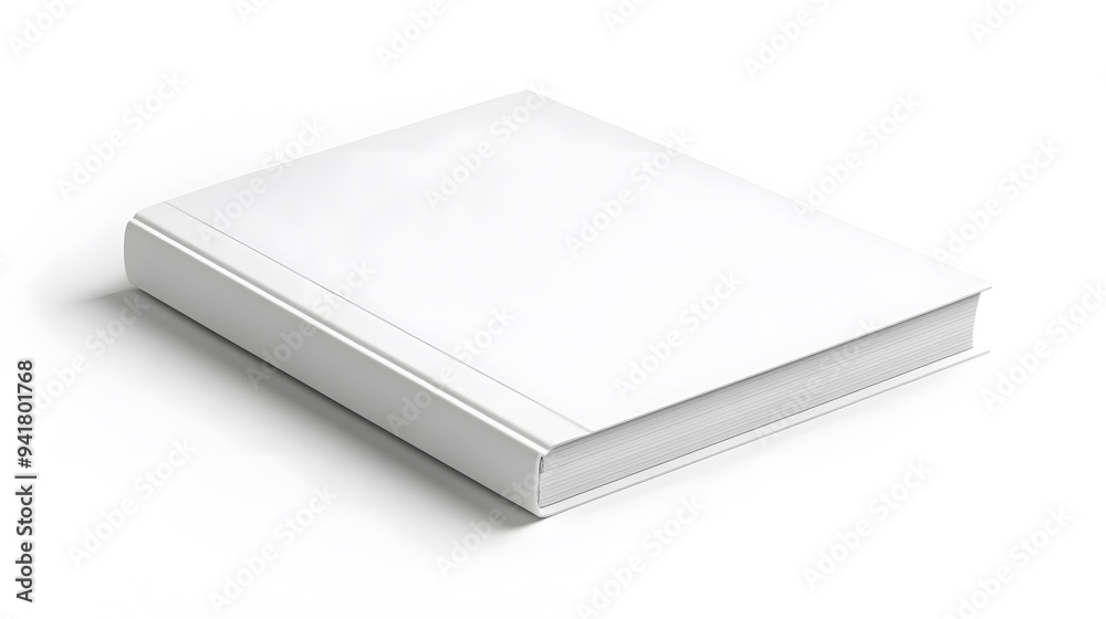 Minimalist Notebook: A closed, plain white notebook with a smooth cover, lying flat on a white background, with subtle shadowing for a clean aesthetic.
Minimalist Notebook: A closed, plain white notebook with a smooth cover, lying flat on a white background, with subtle shadowing for a clean aesthetic.