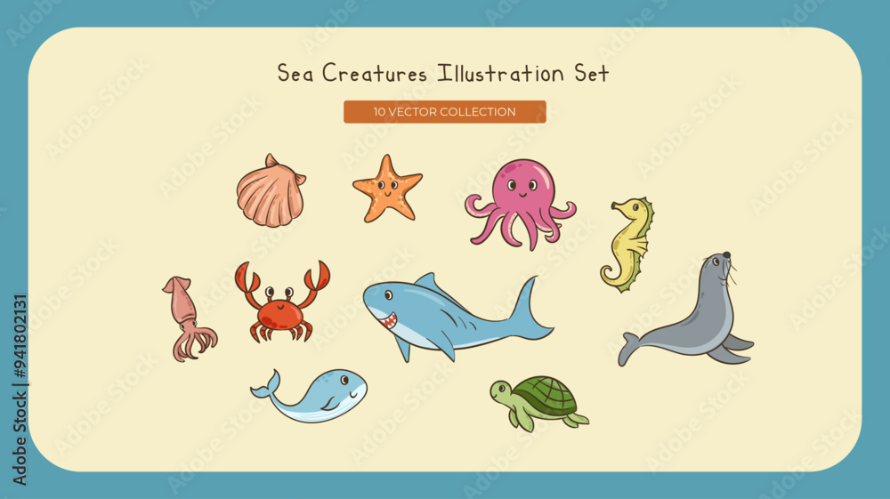 Sea Creatures Illustration Sea Creatures Illustration