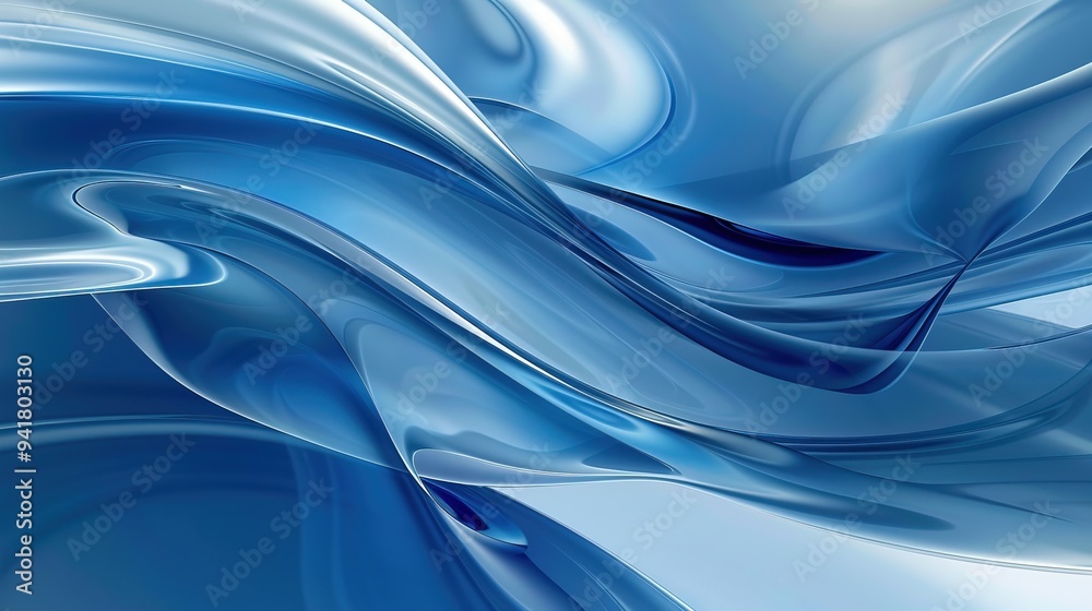 Fototapeta premium abstract wave colour blue