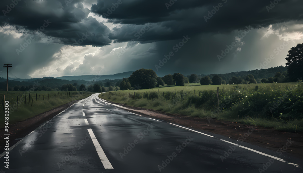 Fototapeta premium road to storm