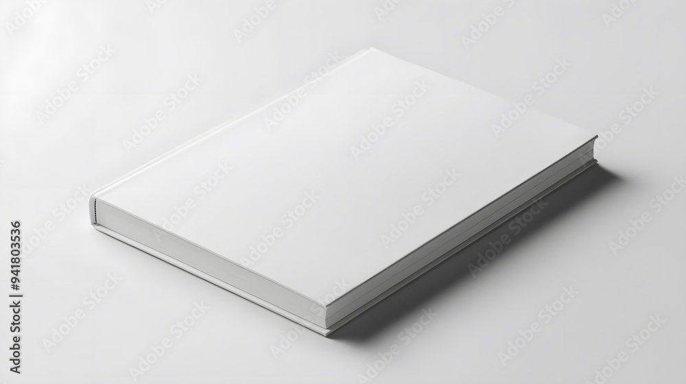 Minimalist Notebook: A closed, plain white notebook with a smooth cover, lying flat on a white background, with subtle shadowing for a clean aesthetic.
Minimalist Notebook: A closed, plain white notebook with a smooth cover, lying flat on a white background, with subtle shadowing for a clean aesthetic.