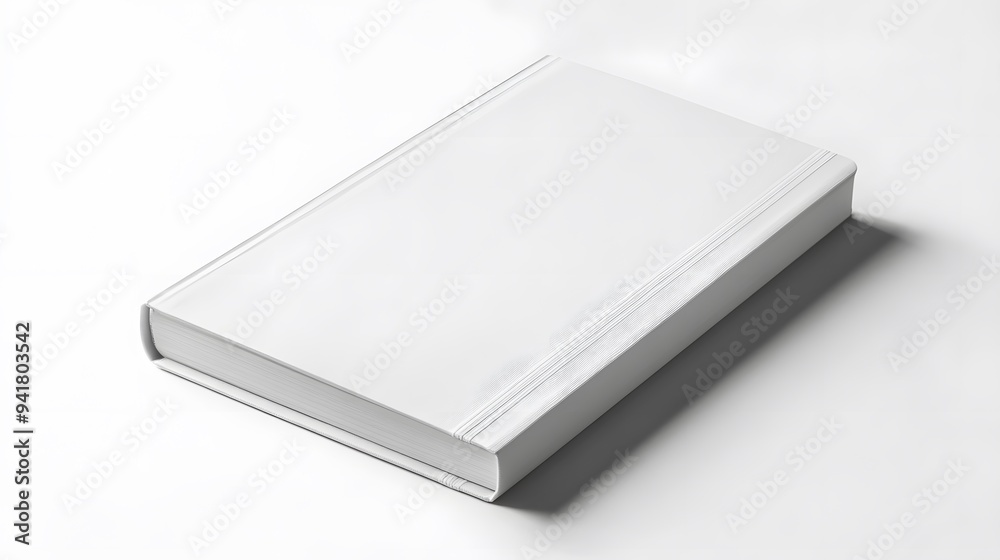 Minimalist Notebook: A closed, plain white notebook with a smooth cover, lying flat on a white background, with subtle shadowing for a clean aesthetic.
Minimalist Notebook: A closed, plain white notebook with a smooth cover, lying flat on a white background, with subtle shadowing for a clean aesthetic.
