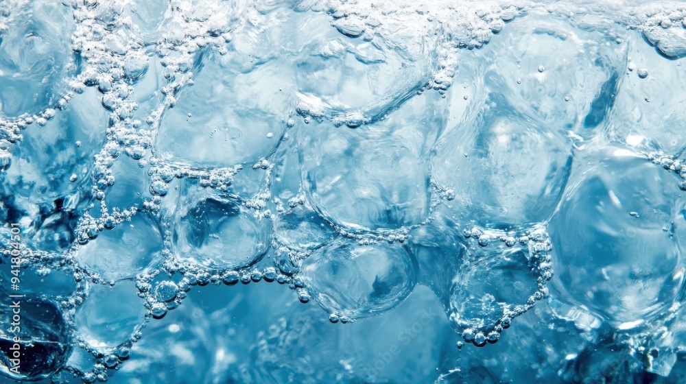 Professional close-up photo of carbonated water texture, background, minimalism, bright colors Professional close-up photo of carbonated water texture, background, minimalism, bright colors