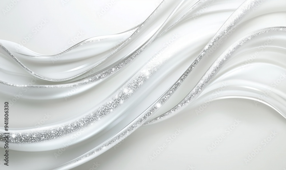 A silver wave with glitter on it A silver wave with glitter on it
