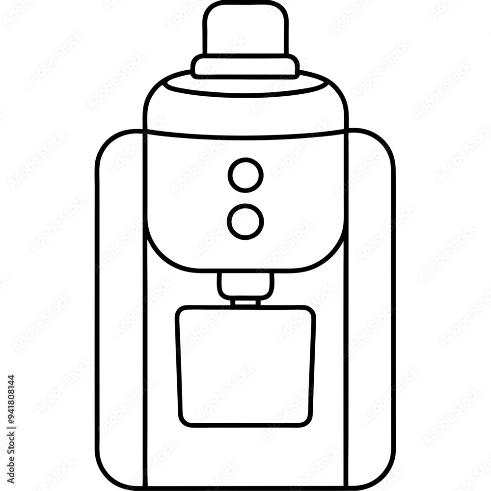 Electric Water Dispenser Vector Silhouette Electric Water Dispenser Vector Silhouette