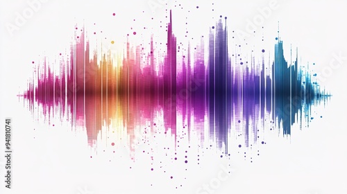 Png sound wave equalizer element, transparent background