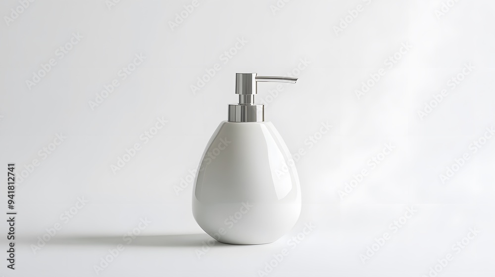 Minimalist Soap Dispenser: A simple, white soap dispenser with a clean design, centered on a white background, with soft lighting to enhance its form.
Minimalist Soap Dispenser: A simple, white soap dispenser with a clean design, centered on a white background, with soft lighting to enhance its form.