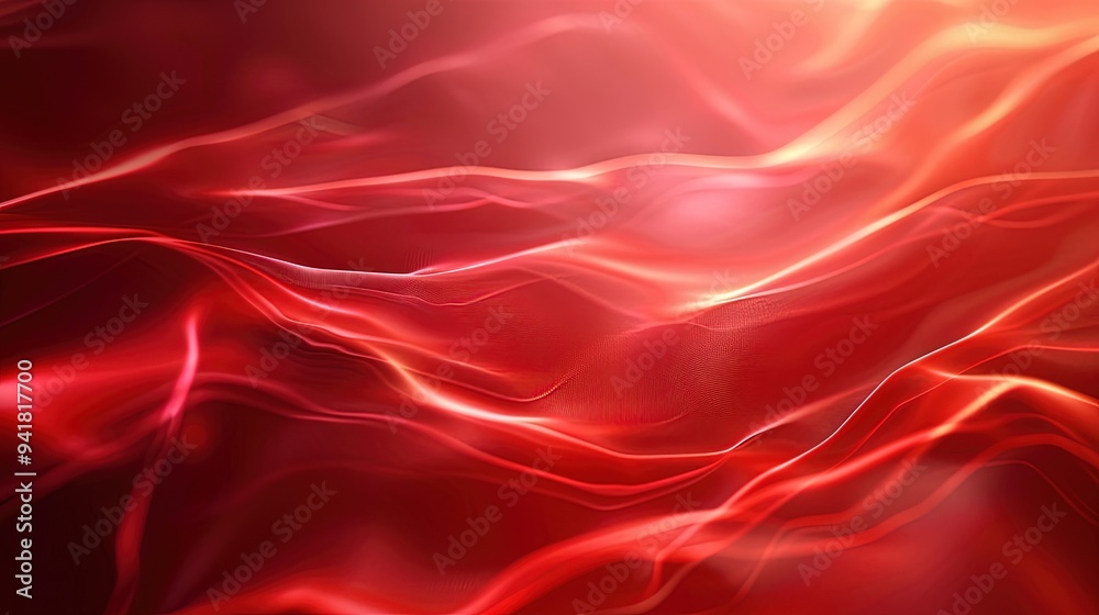 Obraz premium abstract wave colour red
